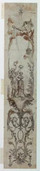 Disegno, Progetti per pannelli dipinti con la Fortuna e Jacques Necker, 1788-90