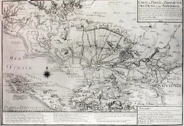 Atlante 131 H f.42 Mappa di Bas Poitou, Aunis e Saintonge con le paludi della Baia di Aiguillon nel 1716