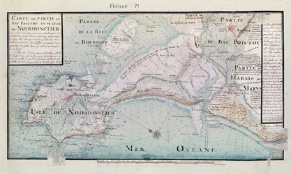 Mappa di parte del Bas-Poitou e dell