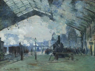 Arrivo del treno della Normandia, Gare Saint-Lazare