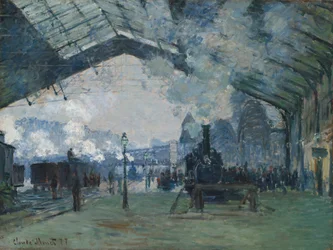 Arrivo del treno per la Normandia, Gare Saint-Lazare