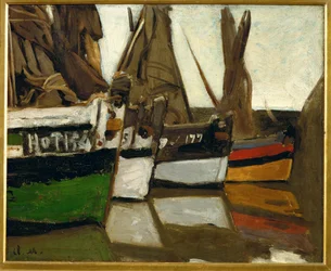 Pescherecci, Honfleur (olio su tela)