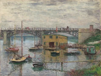 Ponte ad Argenteuil in un giorno grigio