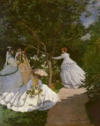 Donne in giardino