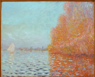 Paesaggio fluviale, autunno