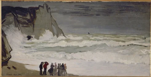 Grosse mer a Etretat (olio su tela)