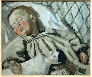 Jean Monet endormi (olio su tela)