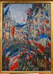 La Rue Saint-Denis a Parigi, festa del 30 giugno 1878. Dipinto di Claude Monet