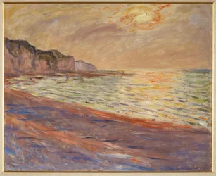 La spiaggia di Pourville, sole al tramonto