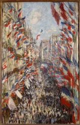 La rue Montorgeuil, a Parigi. Festa del 30 giugno 1878