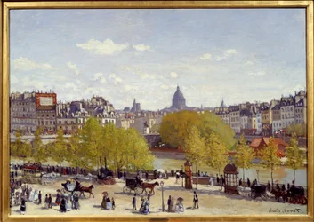 Il quai del Louvre a Parigi nel 1867. Dipinto di Claude Monet (1840-1926)