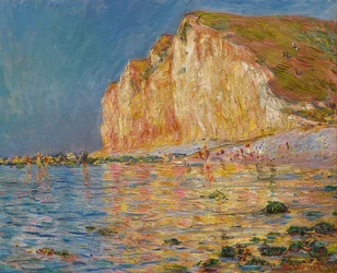 Les Petites-Dalles con la bassa marea