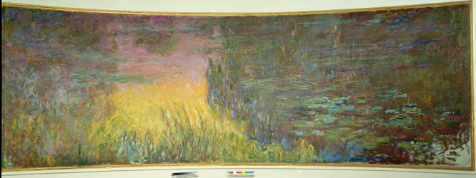 Ninfee, sole al tramonto, 1914-1926. Dittico di 2 x 3 m per ciascuna parte. Parigi. Museo dell