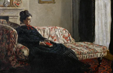 Meditazione. Mme. Monet (olio su tela)