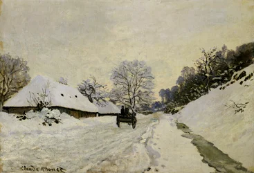 Il carro, o strada sotto la neve a Honfleur, 1865