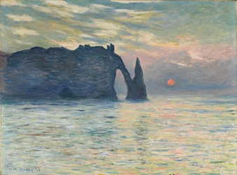 La Scogliera, Étretat, Tramonto, 1882-1883