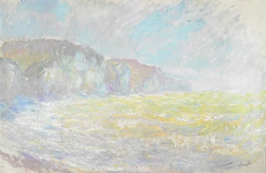 Le scogliere di Pourville, mare agitato