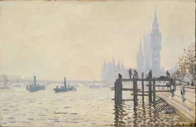 Il Tamigi sotto Westminster... (olio su tela)