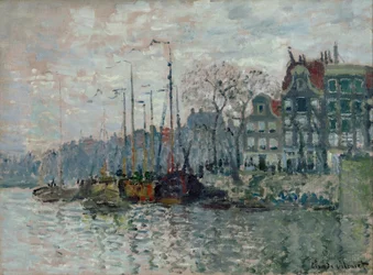 Vista della Prins Hendrikkade e del Kromme Waal ad Amsterdam