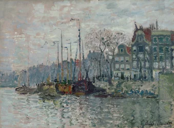 Veduta del Prins Hendrikkade e del Kromme Waal ad Amsterdam, 1874