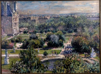 Veduta sui giardini delle Tuileries a Parigi