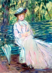 Donna seduta su una panchina, c1874