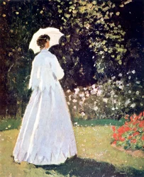 Donna in giardino, Sainte-Adresse, dettaglio, 1867