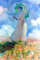 Donna con ombrello girata a sinistra, 1886