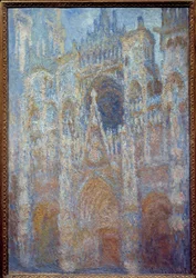La cattedrale di Rouen, il portale al sole del mattino, armonia in blu
