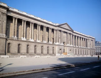 Veduta del Palais du Louvre e delle colonnate. Creato dall