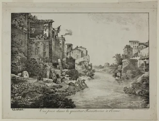 Veduta del quartiere Trastevere, Roma