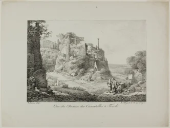 Vista della strada da Cascatelle a Tivoli