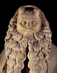 Arte gotica fiamminga: il profeta Mosè (dettaglio)