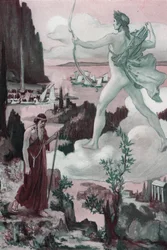 Invocazione. La collera di Apollo: il sacerdote Crise invoca Apollo, dicendo, 