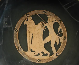 Aiace il Minore trascina Cassandra dal Palladio, V sec. a.C.