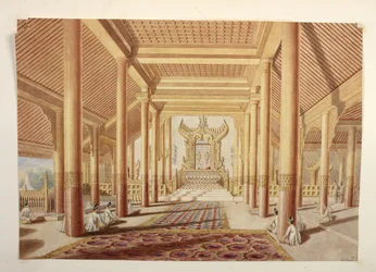Il trono e la sala delle udienze al palazzo di Amarapura