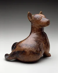 Cane semi-seduto, Messico, Proto-Classico, 100 a.C.-300 d.C.