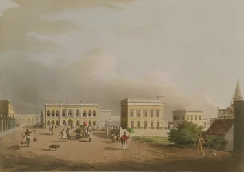 La Vecchia Corte, Calcutta, tavola 17 da Ventiquattro Vedute in Hindostan, inciso da Harradon, pub. da Edward Orme