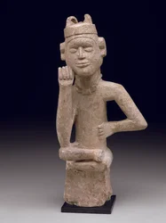 Figura maschile seduta (ntadi), fine XIX o inizio XX secolo