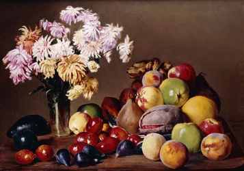Natura morta con frutta e fiori, 1908