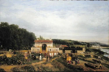 Ingresso al villaggio di Sevres, 1834