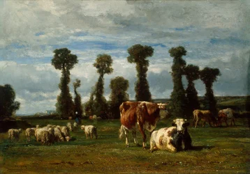 Pascolo in Normandia, 1852