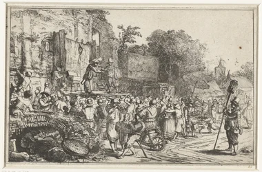 Festa di paese con due ciarlatani