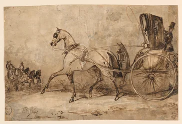 Un cavallo e una carrozza