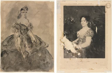 Al ballo (recto); La femme à l