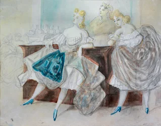 Studio di donne in una birreria