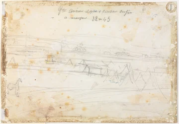 Scena di accampamento di guerra (verso), XIX secolo