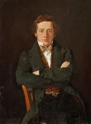 Ritratto di Martin Hammerich (1811-1881), in seguito professore, ritratto di tre quarti, en face