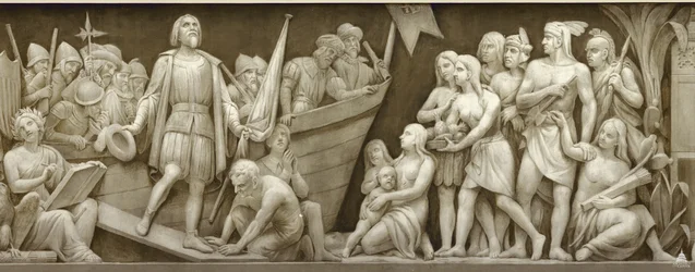 Sbarco di Cristoforo Colombo, Il fregio nella Rotonda del Campidoglio degli Stati Uniti, 1860-1873