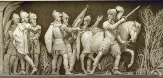 Pizarro in viaggio verso il Perù Il fregio nella Rotonda del Campidoglio degli Stati Uniti, 1860-1873